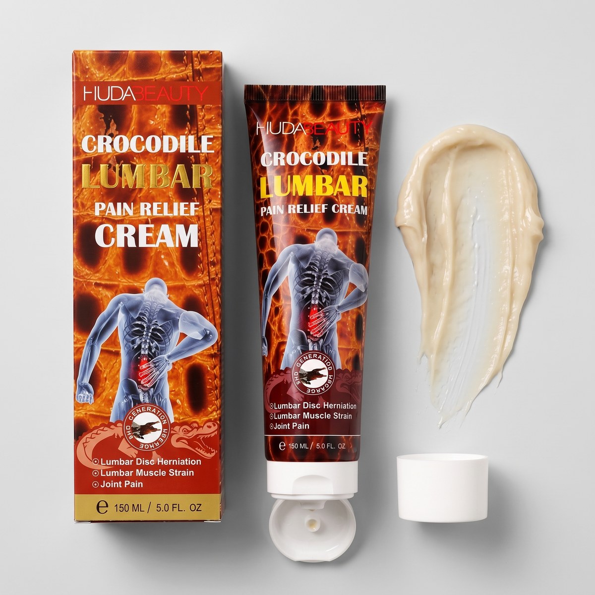 Huda Beauty Crocodile Lumbar Pain Relief Cream 150 ml